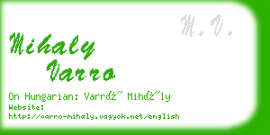 mihaly varro business card